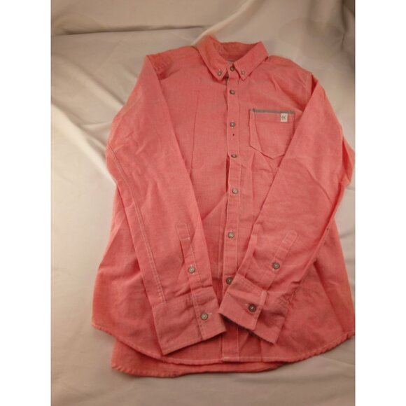 Mena Depart West Orange Button Up Shirt Size S Small - Picture 1 of 3